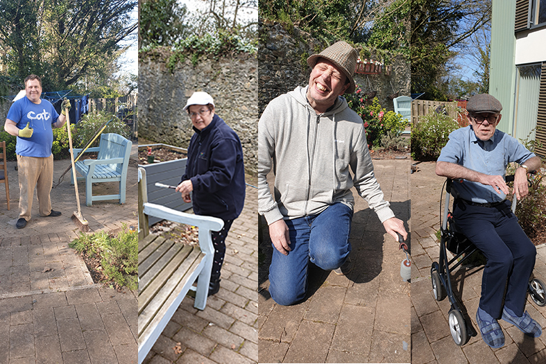 Advance Housing and Support customers gardening during lockdown.